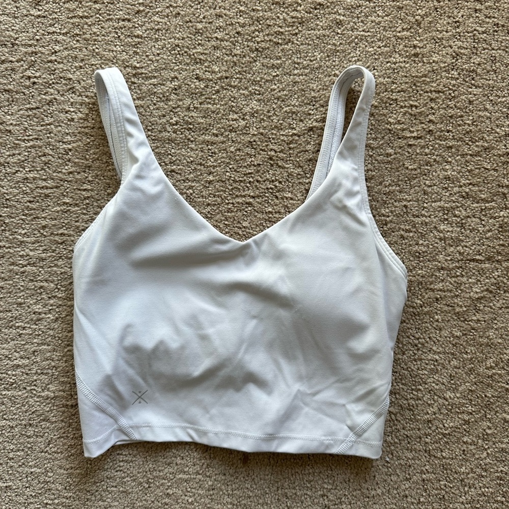 Elegant White V-Neck Crop Top